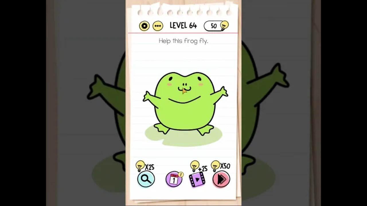 Brain Test Tricky Puzzles Level 64 Help this frog fly.