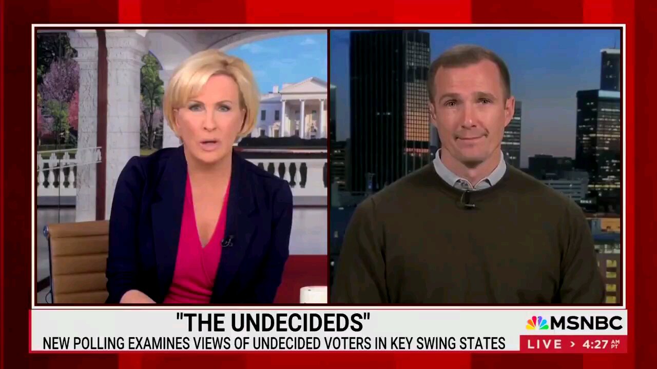 Morning Joe had an “undecided voter” panel on this morning Every single person raised their hand