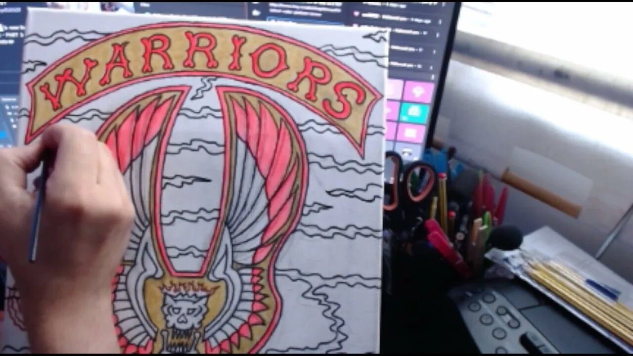 The WARRIORS - PART 4 - art for sale on ETSY - MUSIC BY - GUNSHIP