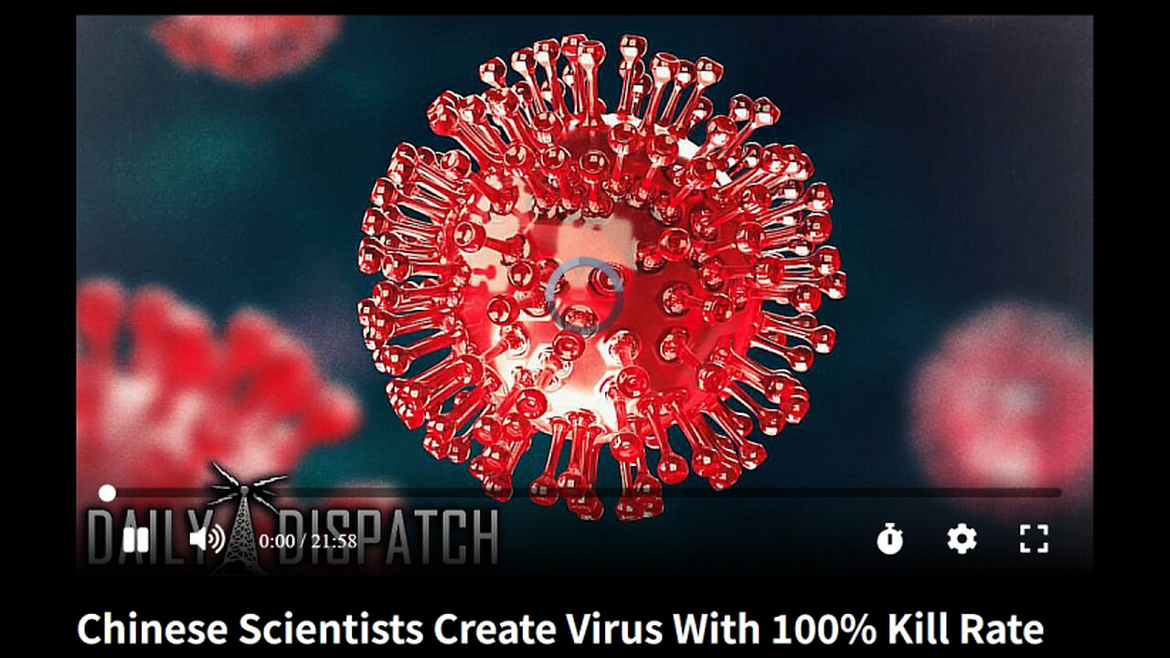 Chinese Scientists Create Virus With 100% Kill Rate And Human Spillover Risk