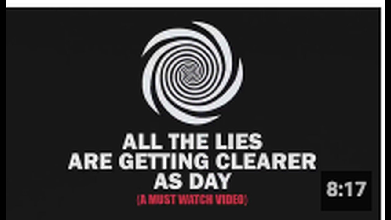 ALL THE LIES ARE GETTING CLEARER AS DAY