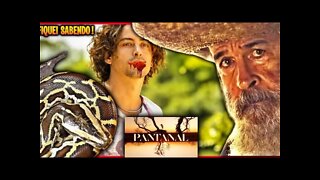 Resumo NOVELA PANTANAL - VELHO do RIO Salva JOVE da SUCURÍ GIGANTE. #youtube #novela