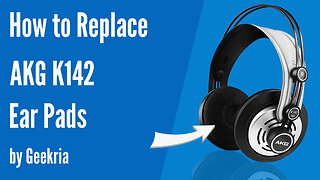 How to Replace AKG K142 Headphones Ear Pads / Cushions | Geekria
