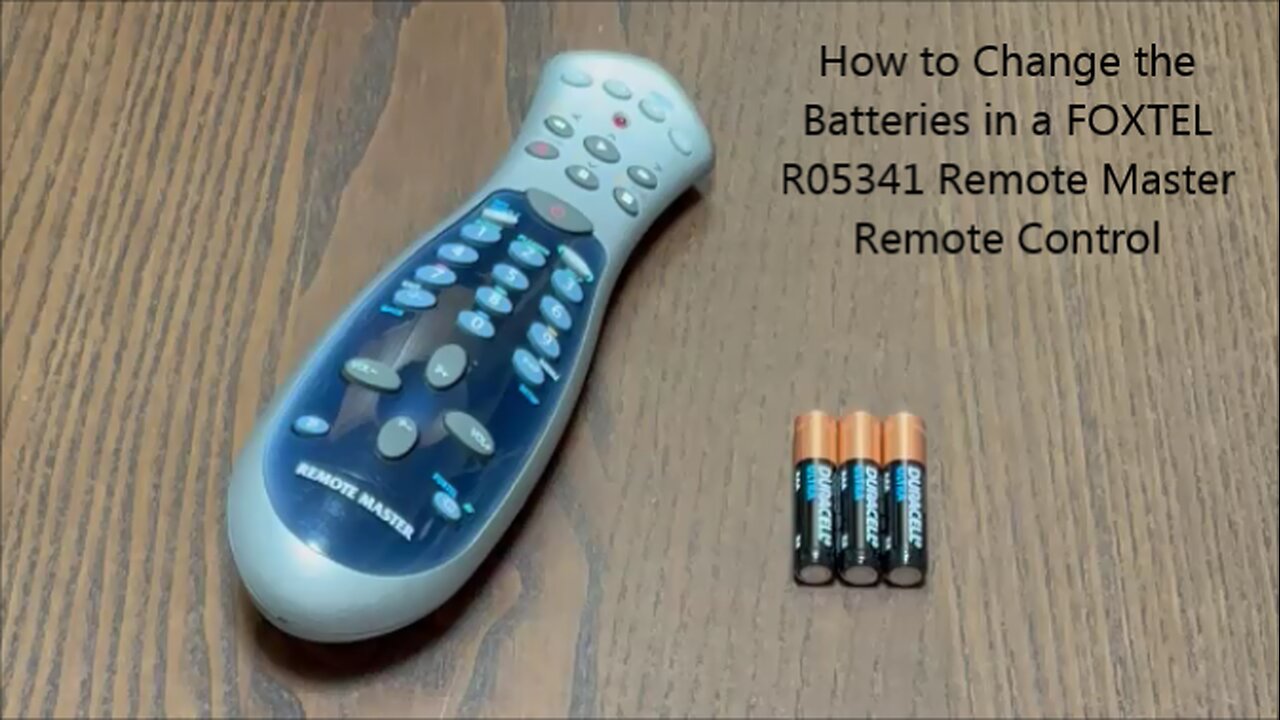 How to Change the Batteries in a FOXTEL R05341 Remote Master Remote Control