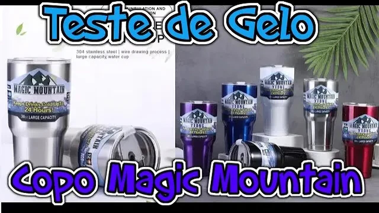 Teste de Gelo do Copo Magic Mountain Ytong 900ml - Copo Térmico Dupla Camada Aço Inoxidável Vácuo