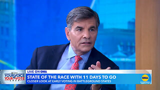 George Stephanopoulos Had A Meltdown After Learning Trump Had Taken A Significant Lead Over Harris