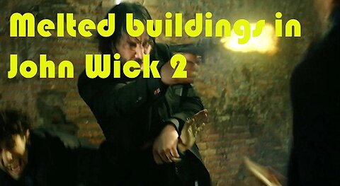 Melted building in John Wick 2