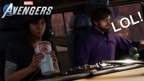 Ms. Marvel and The Hulk Take A Road Trip (Marvel's Avengers - PS4)