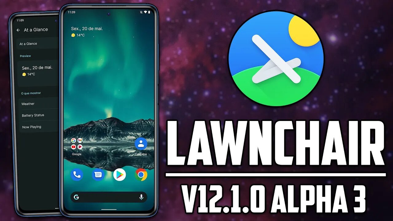 LAWNCHAIR Alpha do ANDROID 12L Para VÁRIOS SMARTPHONES!