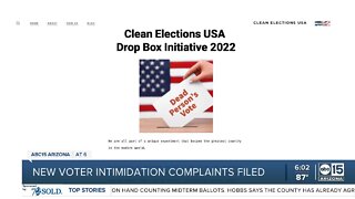 New voter intimidation complaints filed