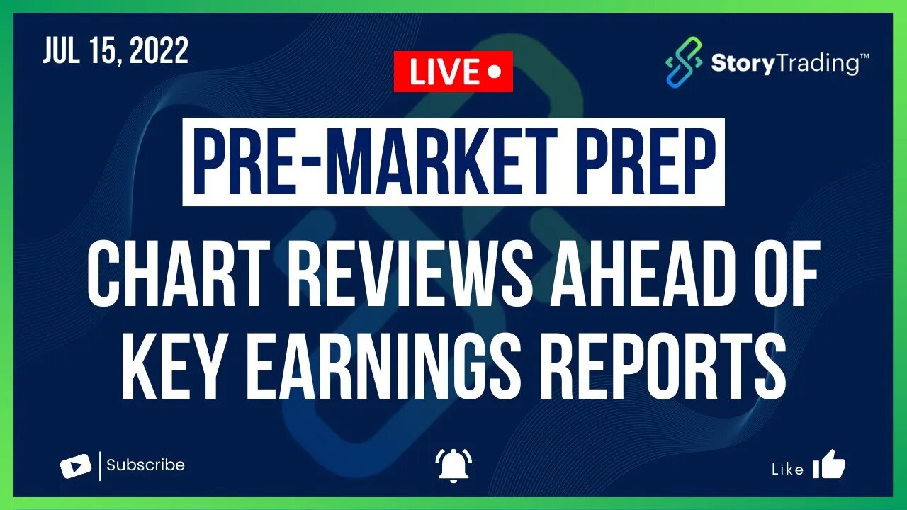 7/15/22 PreMarket Prep: Chart Reviews Ahead of Key Earnings Reports