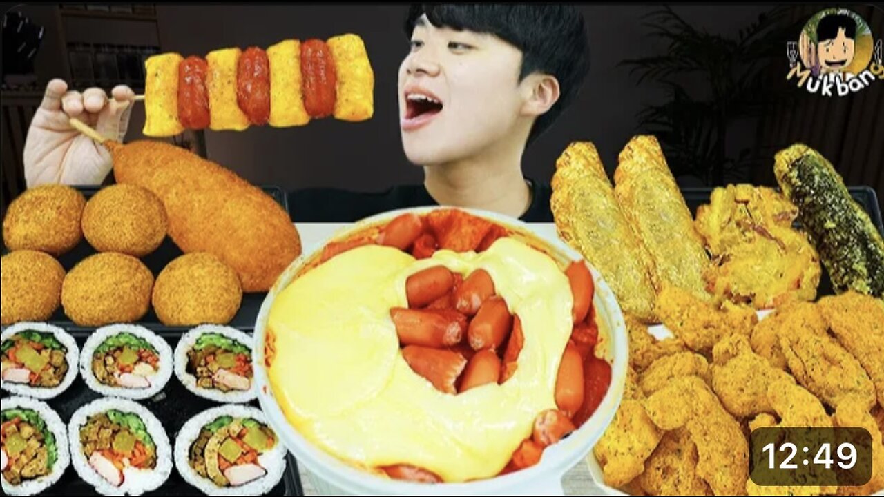 ASMR MUKBANG | RICE CAKE Tteokbokki, Fire Noodles, Fried Chicken, GIMBAP RECIPE !….