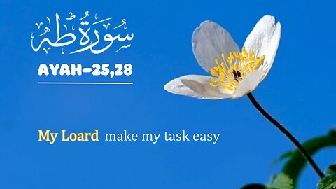 Holy Qur'an.Recitation of Surah Taha,Ayah-25'28💕