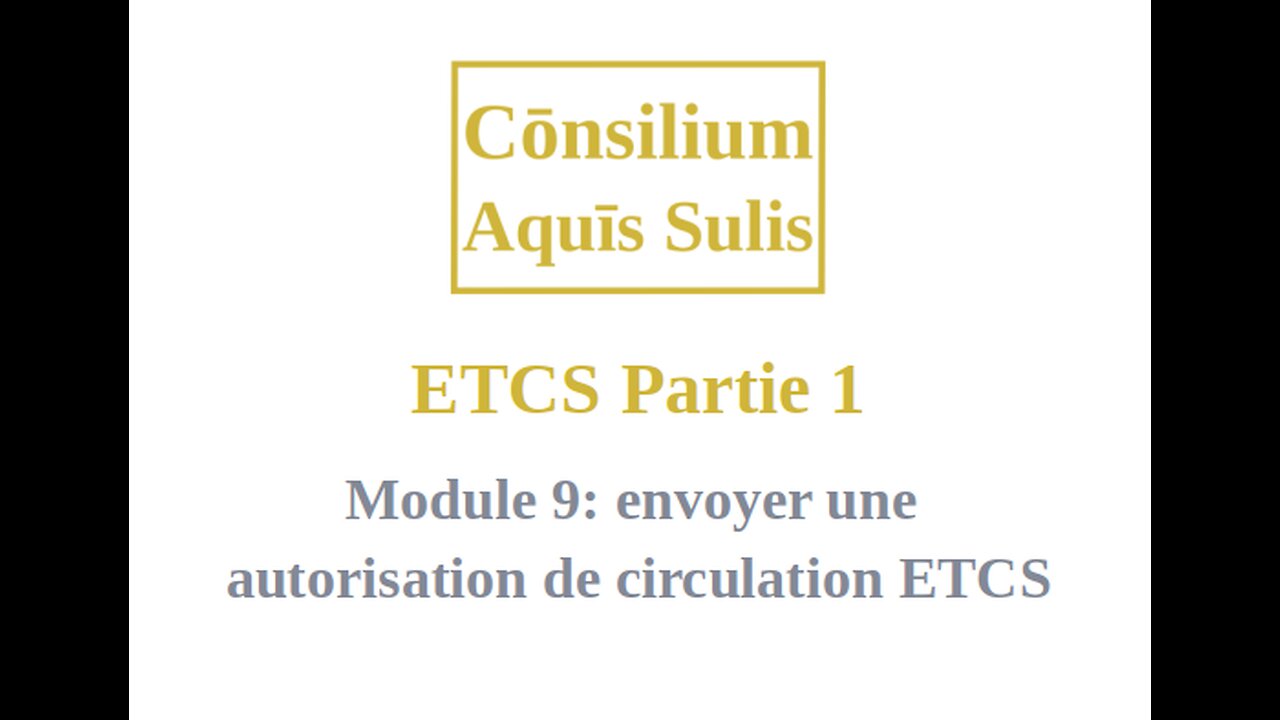 ETCS Partie 1 Module 9 (Français)