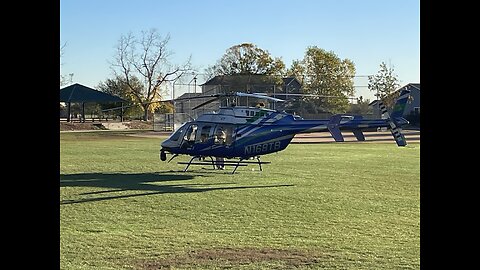 Helicopter landing and taking off