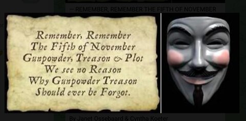 REMEMBER REMEMBER - 5TH OF NOVEMBER - V as VENDETTA