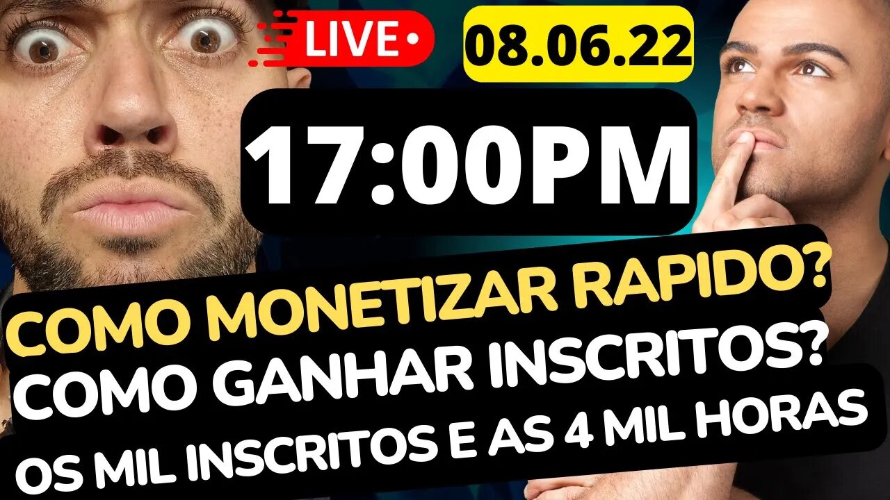 🔴LIVE #3 - [Renda Extra Com A INTERNET] - DUVIDAS FREQUENTES E MONETIZAçÃO