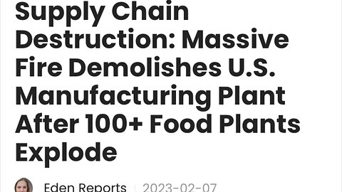 Food Processing Plants Catching On Fire Train Derailment Supply Chain