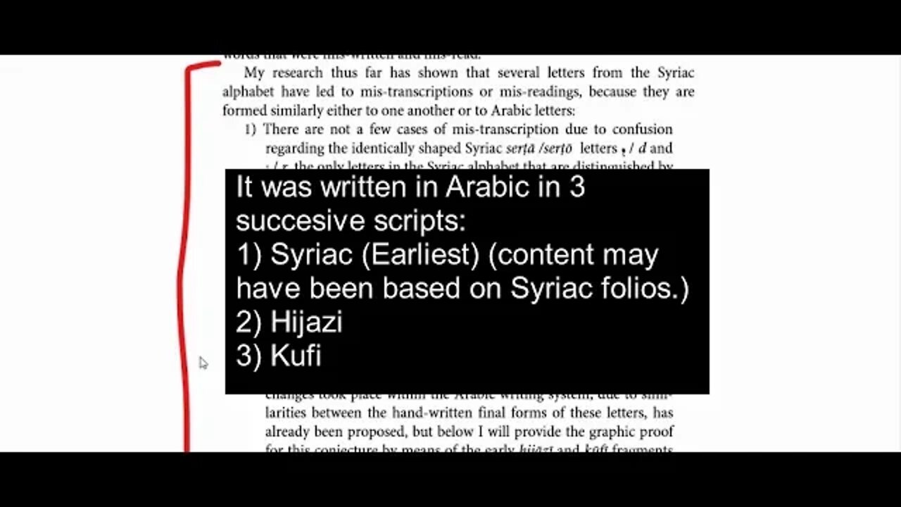 Detecting relics of Syro-Aramaic letters in the early Quranic codices | Christoph Luxenberg