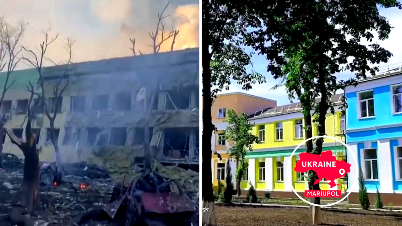 The street of Ukraine before and after