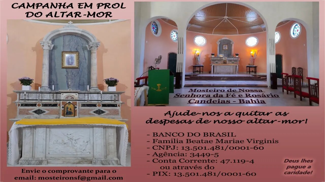 Ajude-nos a quitar as despesas do Altar-Mor