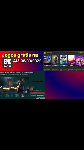 Jogos Grátis na Epic Games: Shadow of the Tomb Raider: Definitive Edition e +