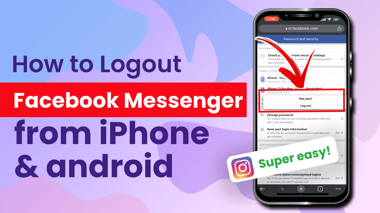 Logout from Facebook Messenger On Android Or iPhone