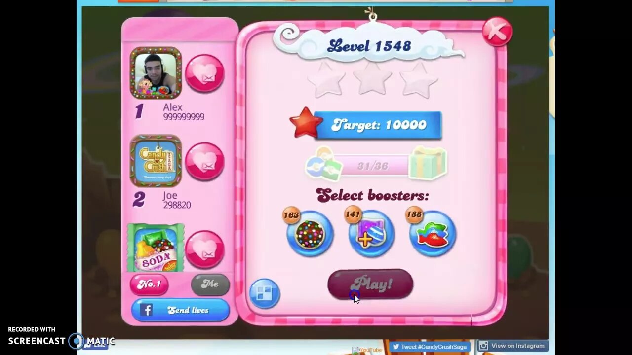 Candy Crush Level 1548 Audio Talkthrough, 3 Stars 0 Boosters