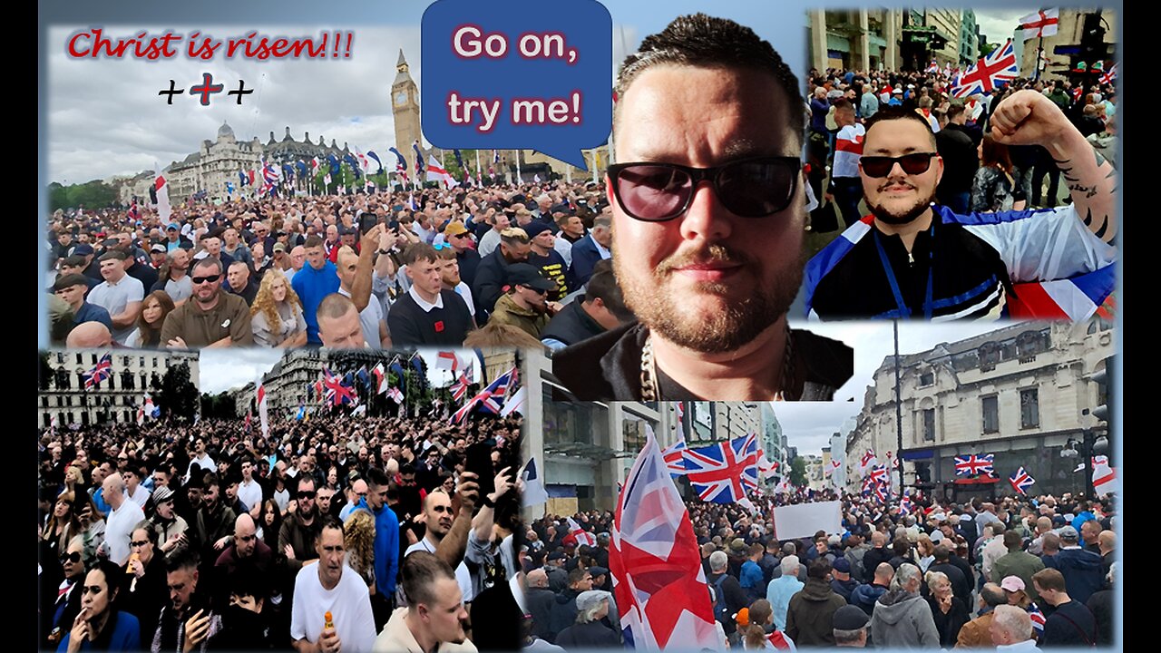 June 1st London Protest via Tommy Robinson ---it's PRO CHRISTIAN!!!