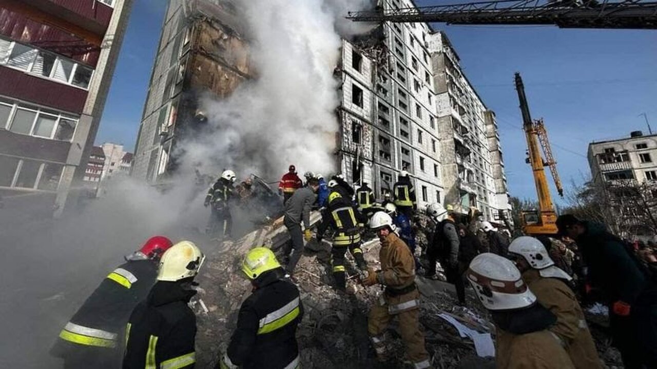 A wave of Russian air strikes on cities across Ukraine, including Kyiv, has left at least 19 people dead. - Russian missile strikes civilian apartment building