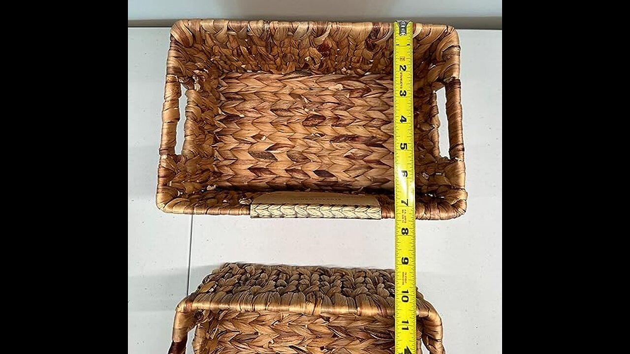 Sponsored Ad - StorageWorks Medium Wicker Baskets, Water Hyacinth Baskets with Built-in Handles...