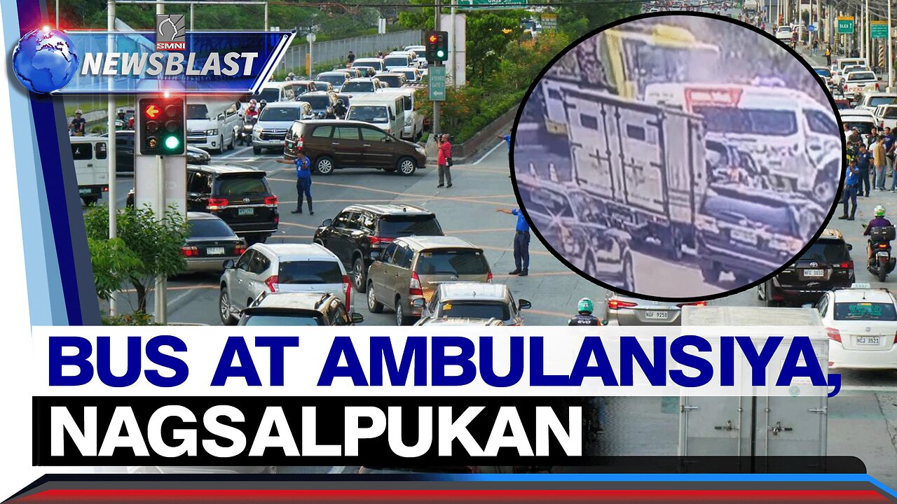 Pampasaherong bus at ambulansya, nagsalpukan sa EDSA Busway sa Quezon City