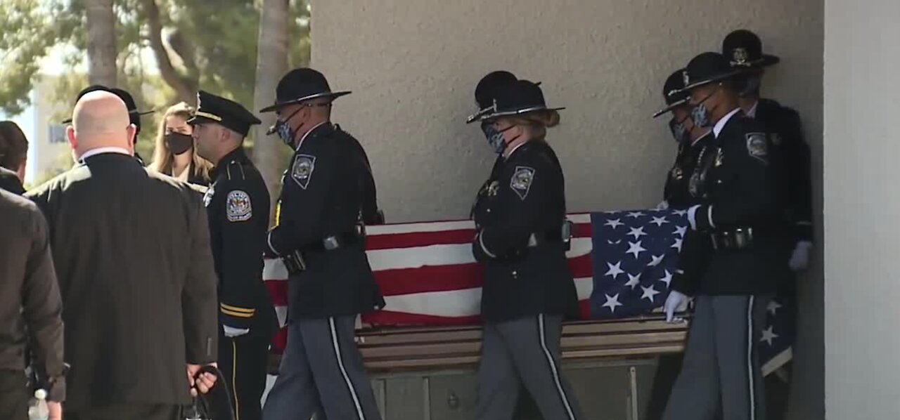 Hundreds of law enforcement officers pay respects to fallen Nevada Highway Patrol Trooper Micah May