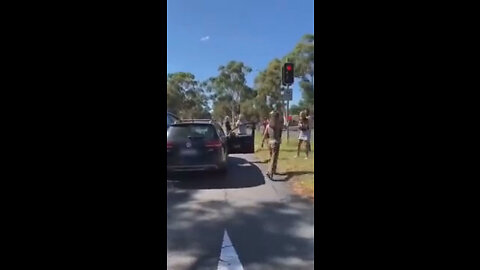 Woman DELIBERATELY crashes into convoy PART 2