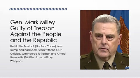 General Mark Milley Committed Treason and Needs to Be Held to Account for it.