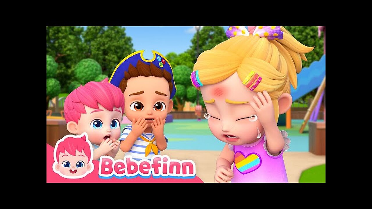 Ouch! Bebefinn Got A Boo Boo! | Boo Boo Song In The Park | Fun Nursery Rhymes for Kids