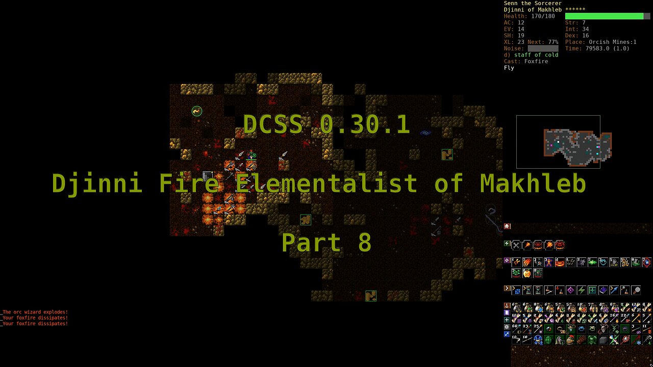 Dungeon Crawl Stone Soup 0.30.1 - Djinni Fire Elementalist of Makhleb - Part 8