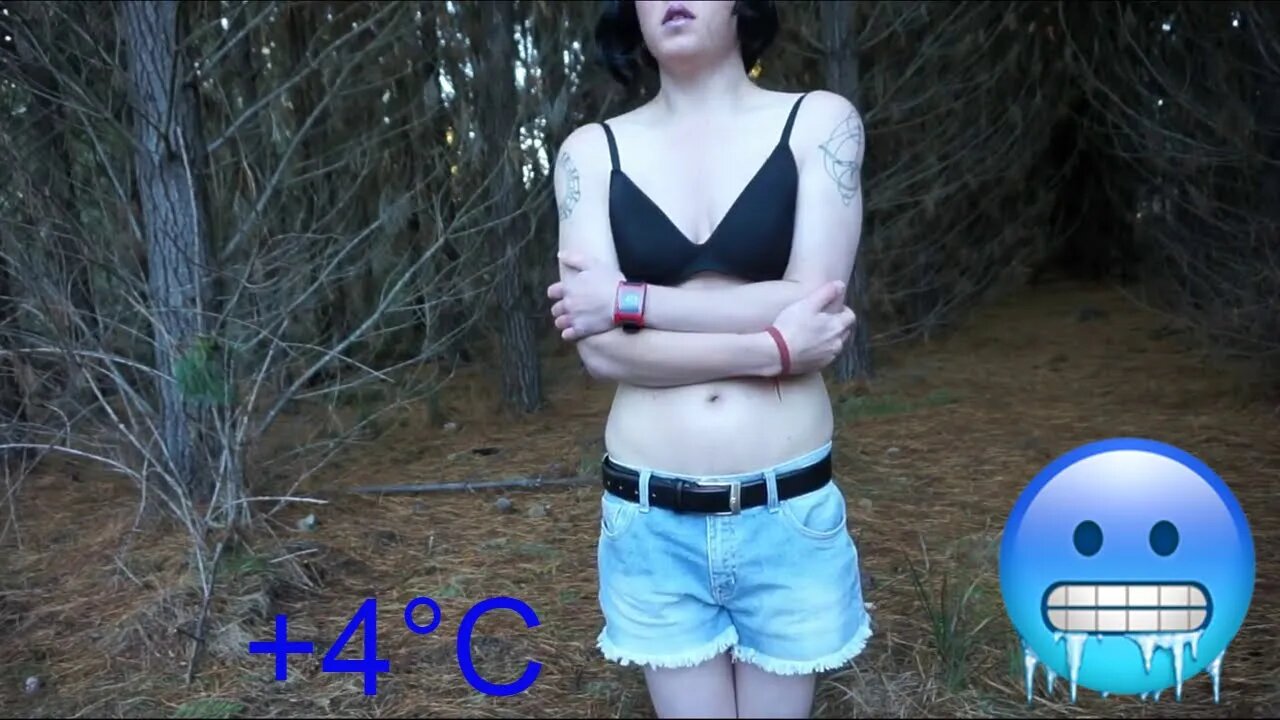 Girl frozen is shivering from the cold | Part 4 (4°C)