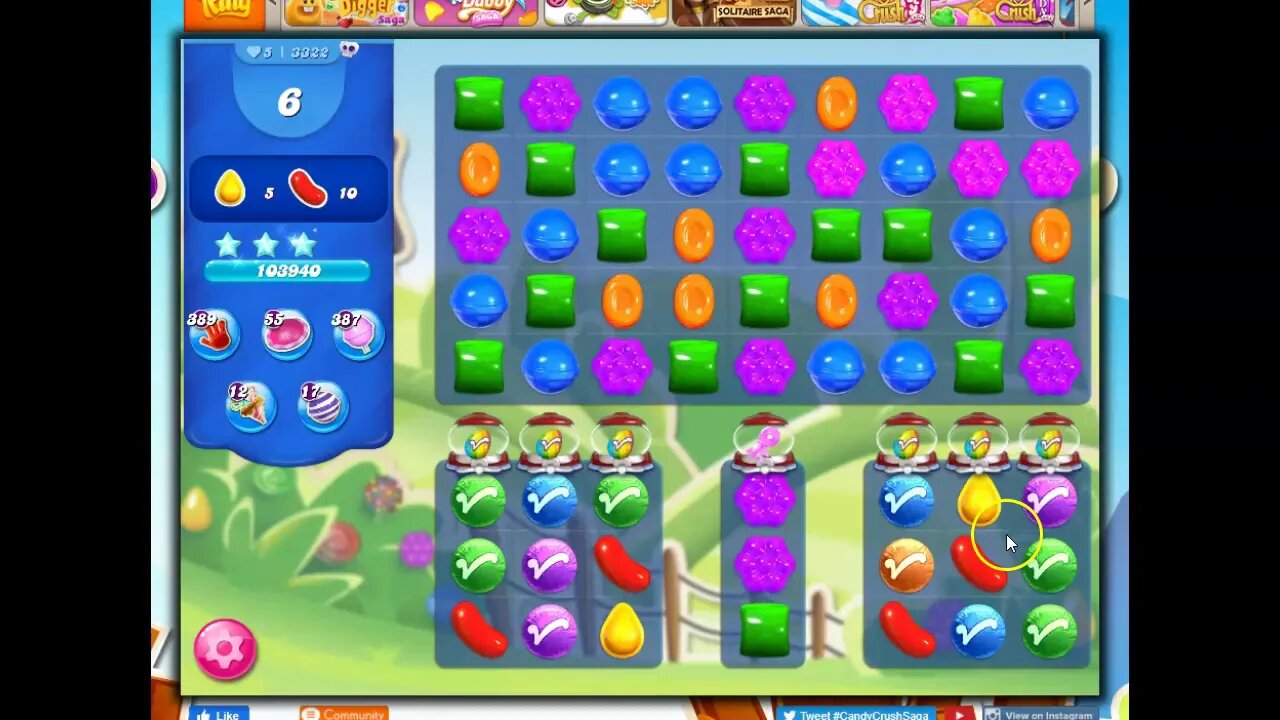 Candy Crush Level 3322 Talkthrough, 29 Moves 0 Boosters