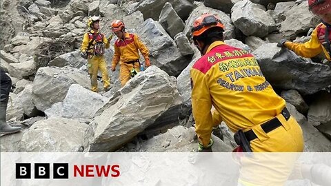 Emergency workers in Taiwan attempt to reach 600 people trapped by earthquake | BBC News