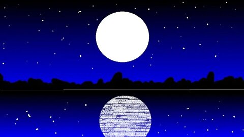 Beautiful Moonlight Scenery step by step | ms paint | computer drawing | scenery drawing