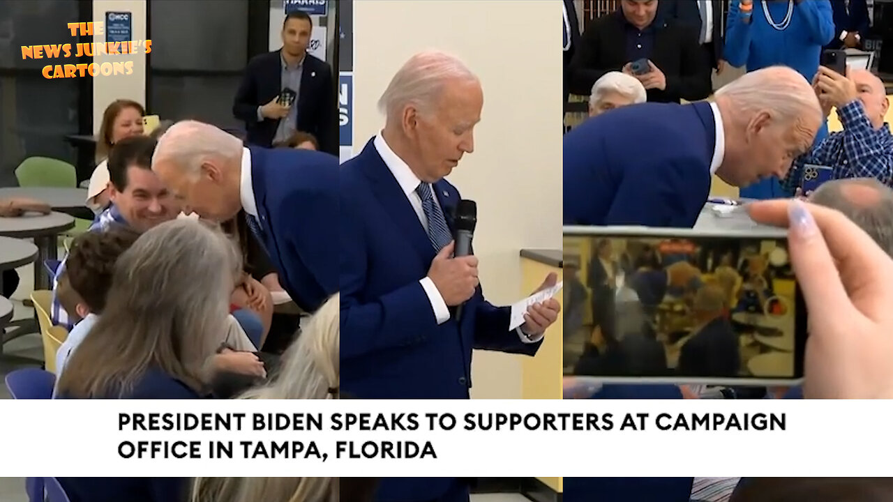 Biden & his campaign staff: "So where's my team?.. I got involved when I was a kid in the civil rights movement!.. that's the note I have... we've had enormous success... I used to drive an 18 wheeler..."