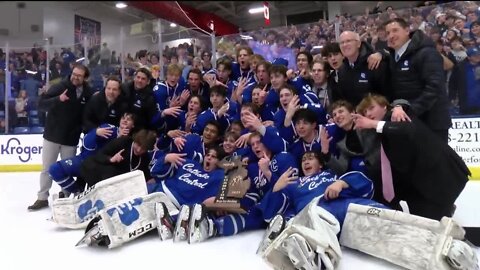 Catholic Central tops Brighton for fourth straight hockey state title