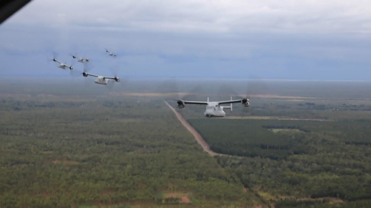 VMM 268 Ospreys Soar Over Darwin