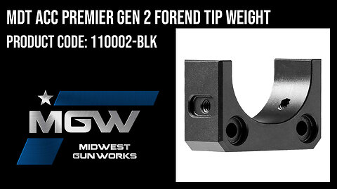 MDT ACC Premier GEN 2 Forend Tip Weight - 110002-BLK