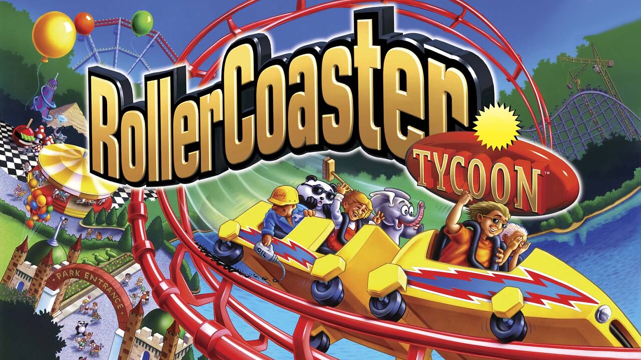 PC LONG PLAY: Roller Coaster Tycoon 1 - Funtopia Map - Corkscrew Follies Expansion Pack