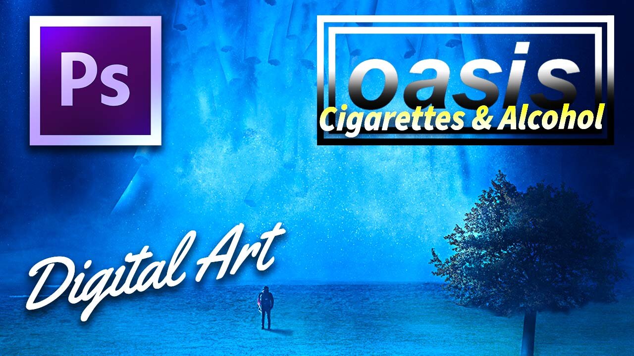 Oasis - Cigarettes & Alcohol | Album Cover Photo Manipulation | Digital Brown