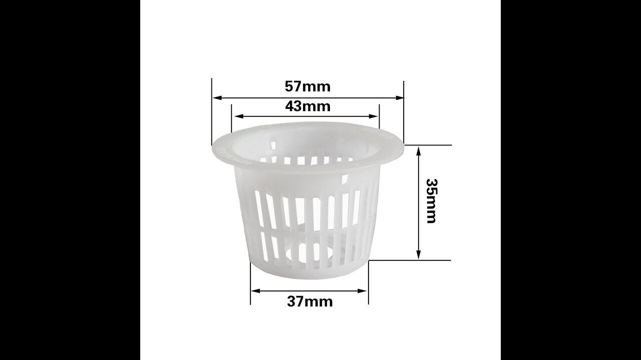 20 Pcs 4 Inch Plastic Net Cups Pots Plant Containers for Hydroponics Aquaponics Orchids, Black