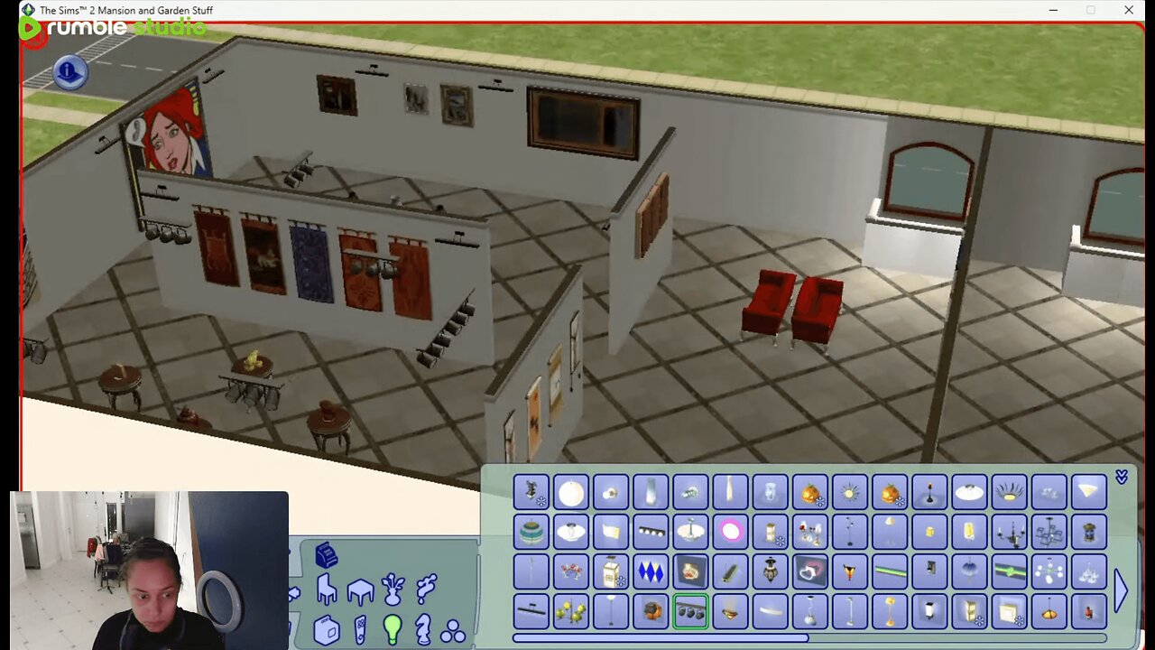 Building a Fancy Art Museum (Sims 2)