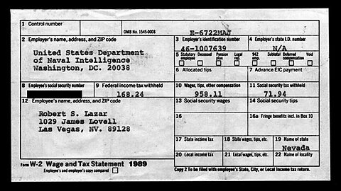 UFO researcher Bob Oechsler talks about his investigation of Bob Lazar's W-2 tax form